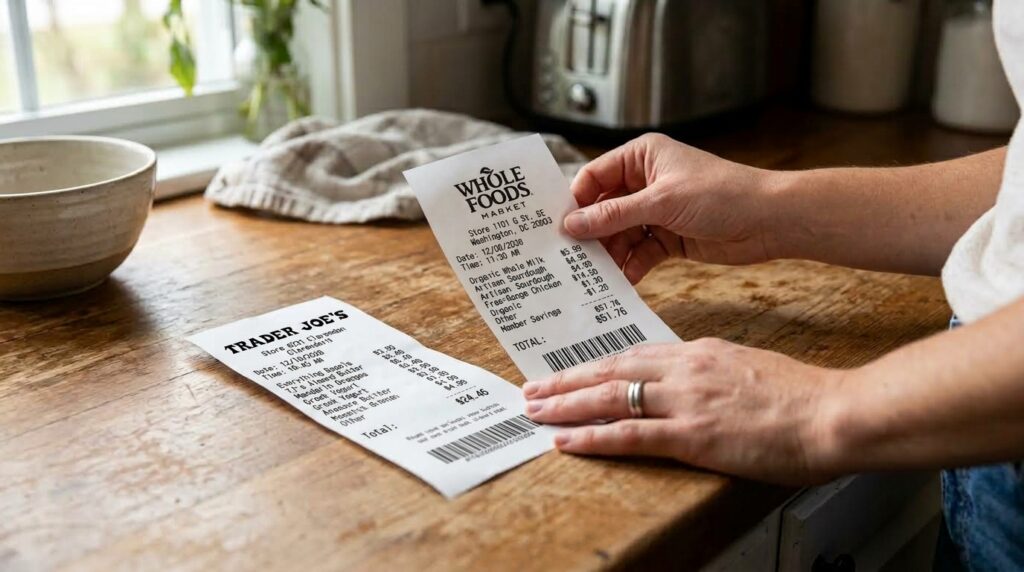 Comparing grocery receipts to track a household's real inflation rate